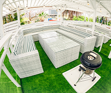 TERRACE AREA テラスエリア｜沖縄那覇でバーベキュー コージービーチクラブcozy beach club