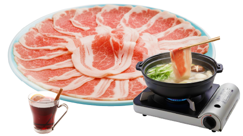 浜辺でしゃぶしゃぶセット